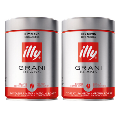 意大利进口&nbsp;意利（illy）浓缩咖啡豆&nbsp;250g(已烘焙)*2罐组合装